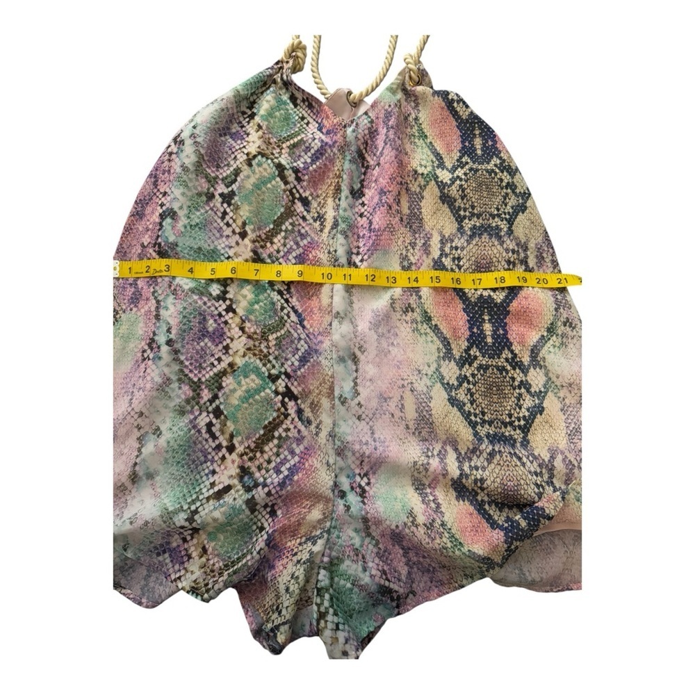 Show Me Your Mumu Small Snakeskin Rope Strap Romper Festival Boho Glam Y2K - Picture 3 of 7